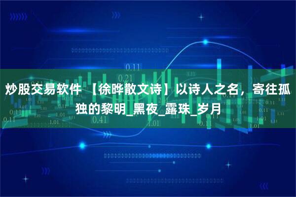 炒股交易软件 【徐晔散文诗】以诗人之名，寄往孤独的黎明_黑夜_露珠_岁月