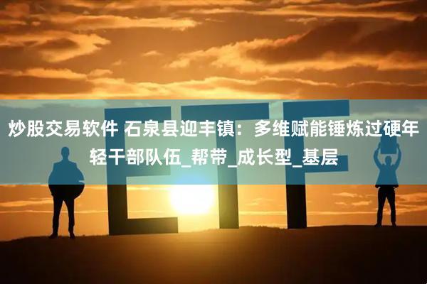 炒股交易软件 石泉县迎丰镇：多维赋能锤炼过硬年轻干部队伍_帮带_成长型_基层