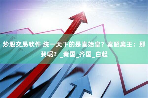 炒股交易软件 统一天下的是秦始皇？秦昭襄王：那我呢？_秦国_齐国_白起