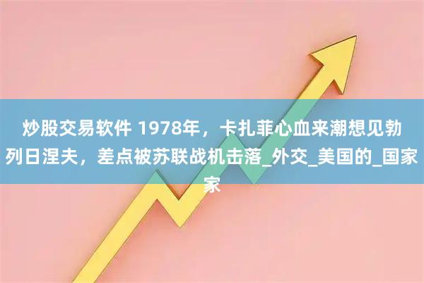 炒股交易软件 1978年，卡扎菲心血来潮想见勃列日涅夫，差点被苏联战机击落_外交_美国的_国家