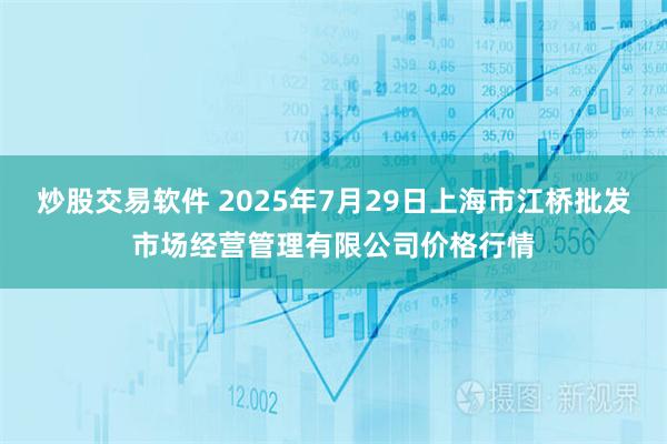 炒股交易软件 2025年7月29日上海市江桥批发市场经营管理有限公司价格行情